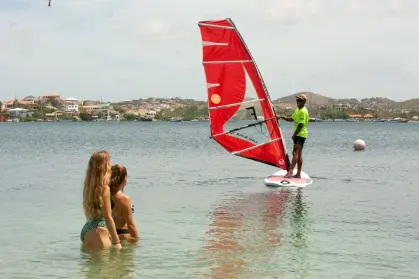 windsurf grouplesson windsurfing curacao drie